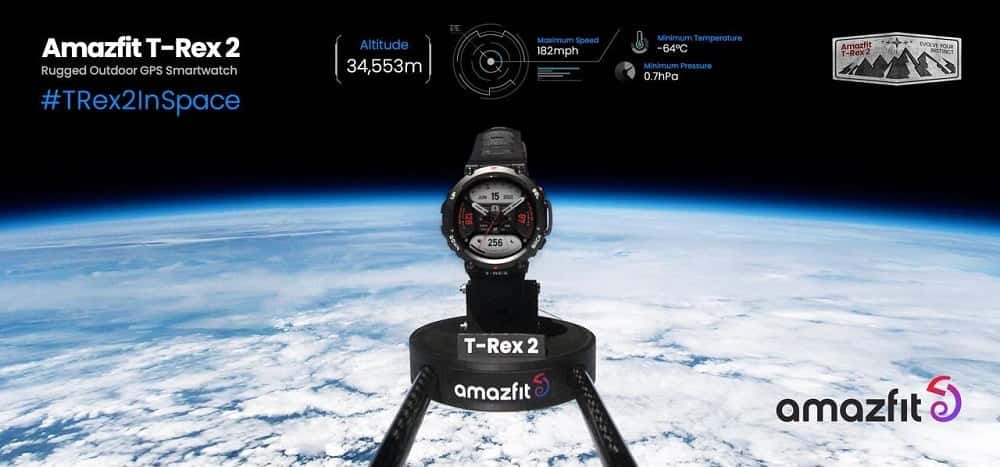 Amazfit T-Rex 2 In Space