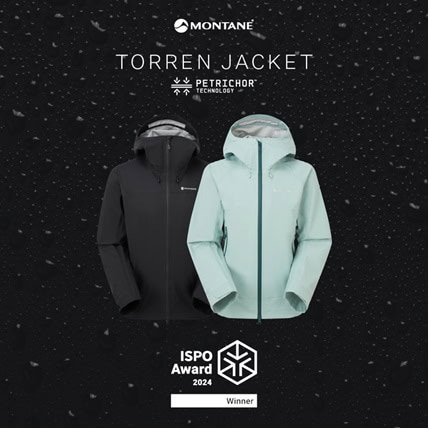 Montane wins International Innovation Award for the second consecutive year for the Torren Jacket