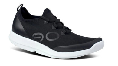 OOFOS Men's OOmg Sport Lace Shoe - White Black