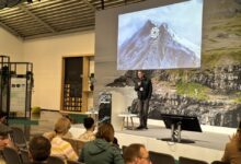 EOG managing director Scott Nelson introduces updates on association projects during ISPO 2024