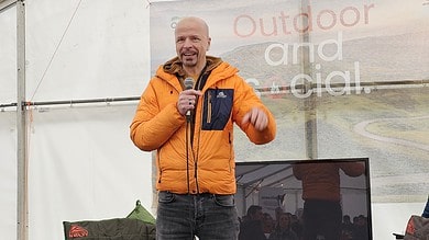 OIA CEO Andrew Denton speaking at last year's Outdoor and Social