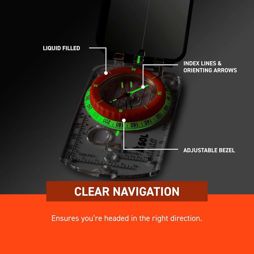 SOL Sighting Compass and Mirror 3