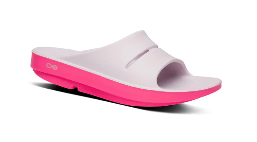 OOFOS Women's OOahh Fused Slide Sandal - Dragon Fruit Margarita