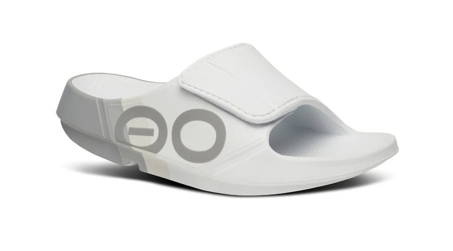OOFOS Women's OOahh Sport Flex Slide Sandal - Smoke Rally