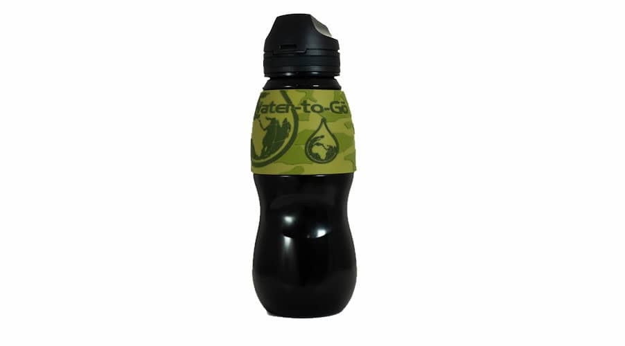 Water-to-Go 75cl Classic Bottle in black with a Camo band