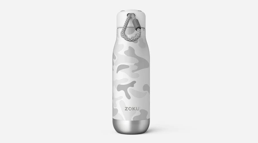 Zoku 18oz Stainless Steel Bottle - White Camo