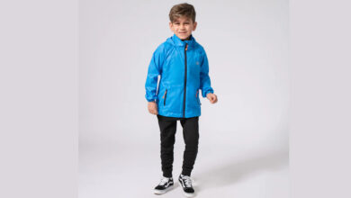 Mac in a Sac Origin Mini Packable Waterproof Kids Jacket - Ocean Blue