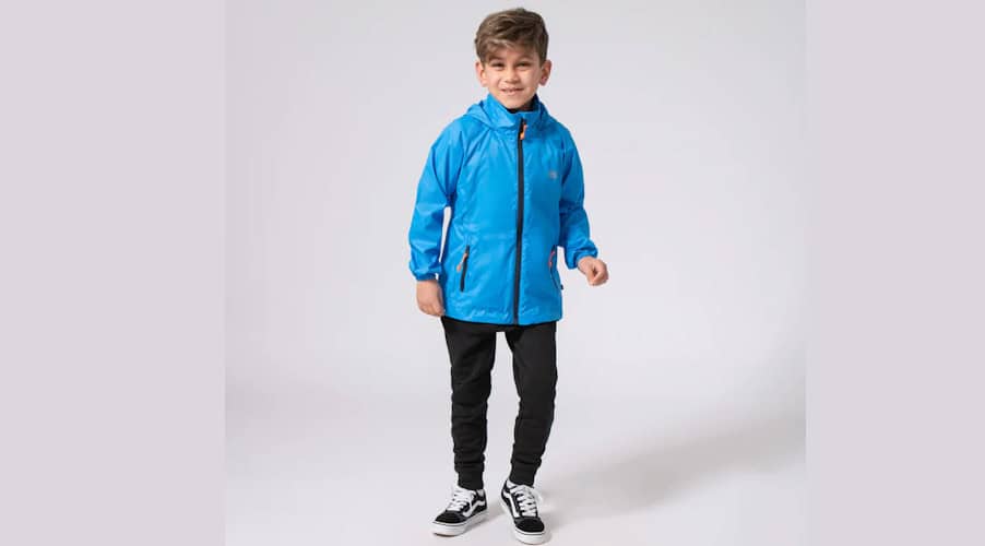 Mac in a Sac Origin Mini Packable Waterproof Kids Jacket - Ocean Blue
