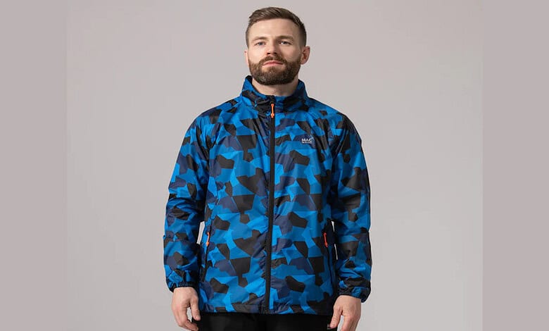 Mac in a Sac Origin Packable Waterproof Jacket - Blue Camo Tonal Zip
