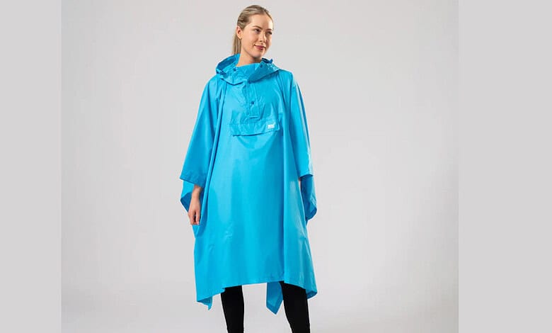 Mac in a Sac Poncho Packable Waterproof Cape – Neon Blue