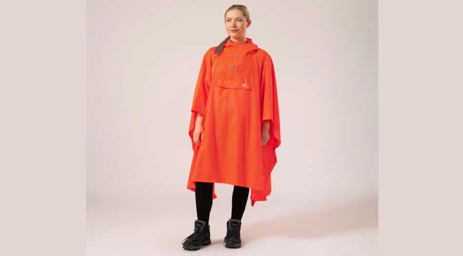 Mac in a Sac Poncho Packable Waterproof Cape – Neon Orange