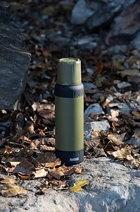 1. Outdoor insulated thermos bottle for camping and hiking.