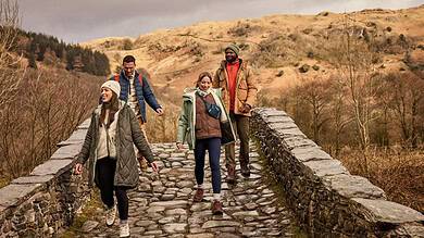 Comfortable outdoor clothing for hiking and exploring nature in UK countryside.
