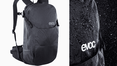 Water-resistant outdoor backpack with durable design for hiking and travel.
