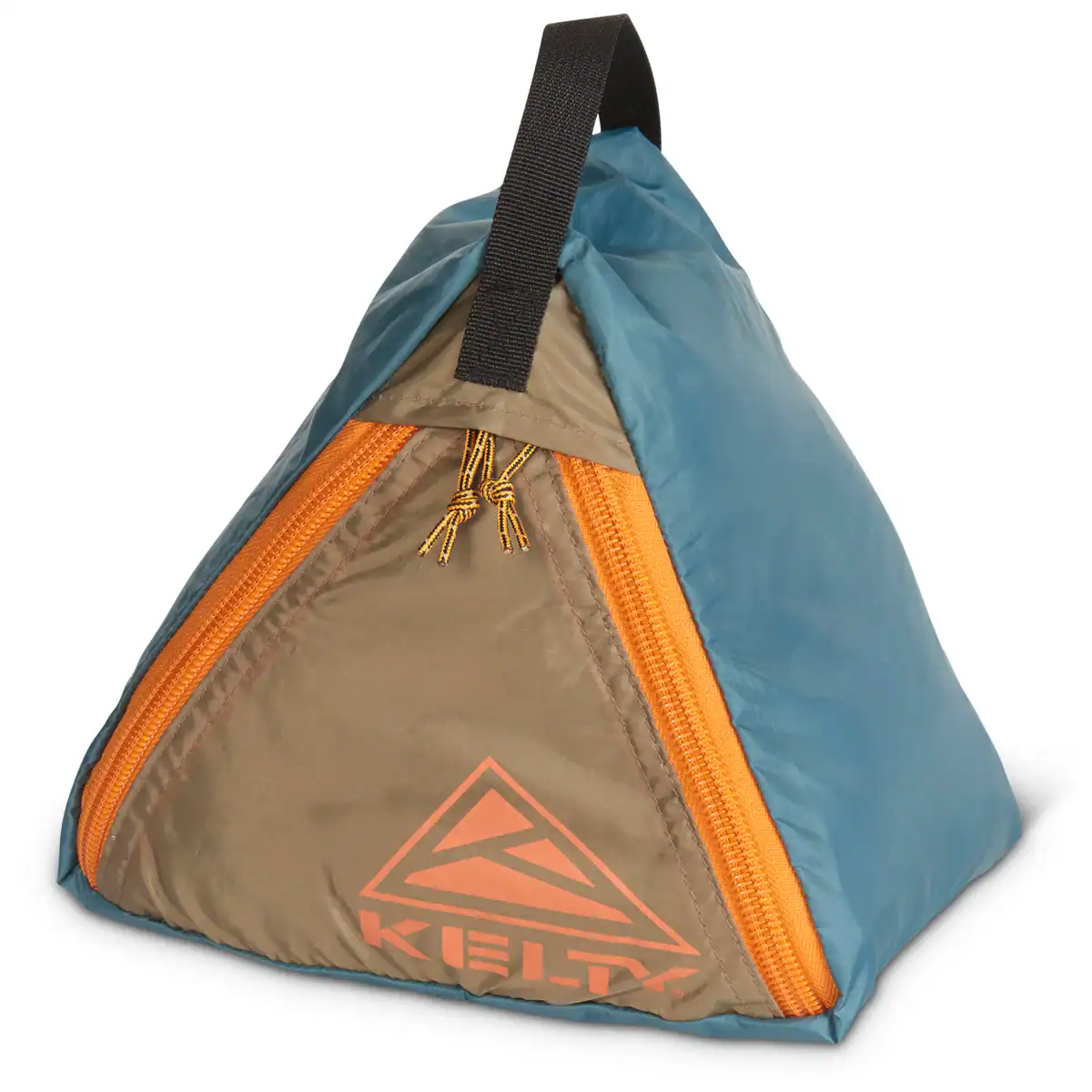 Water-resistant, lightweight outdoor gear bag with orange zip details and KEIT logo. Durable for camping and hiking accessories.
