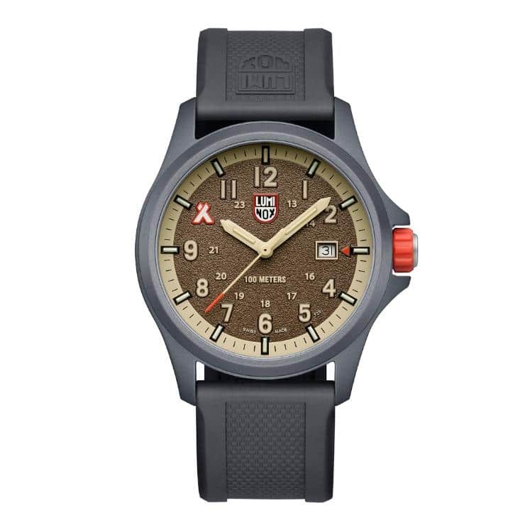 Luminox outdoor adventure watch with durable design and water resistance for outdoor activities.