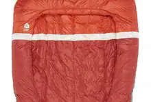 Warm outdoor sleeping bag for camping and hiking gear, durable and insulated for cold weather.