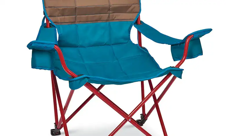 Comfortable outdoor camping chair with foldable, lightweight design for outdoor activities.