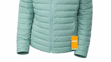 Outdoor Insight eVent moisture management down jacket for outdoor performance.