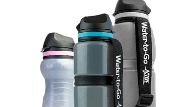 Water-to-Go reusable water bottles with filter for outdoor use.