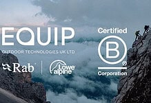 Outdoor Insight logo featuring Rab and Lowe Alpine brands on mountain backdrop.