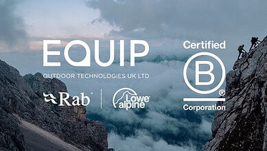 Outdoor Insight logo featuring Rab and Lowe Alpine brands on mountain backdrop.