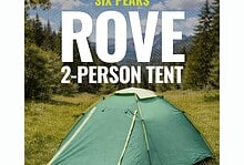 Outdoor Rove 2-Person Tent set up in a scenic outdoor location.