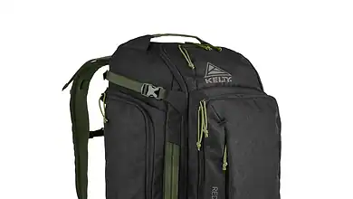 Kelty Redwing Traveller 50 black backpack for travel and outdoor adventures.