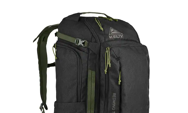 Kelty Redwing Traveller 50 black backpack for travel and outdoor adventures.