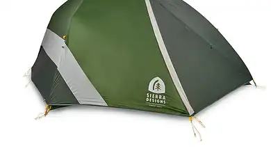 Compact Sierra Designs outdoor camping tent for backpacking and hiking trips.