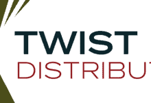 Twist Distribution logo with green and black design elements.